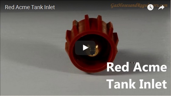 Red Acme Type 1 Wrench-less Tank Connector 