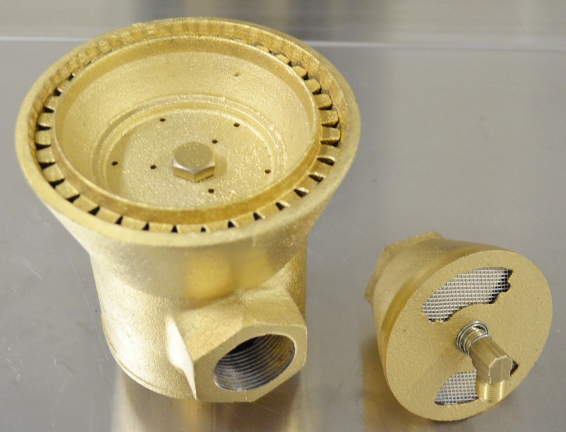 6in Diameter Burner Head with Adjustable Length Neck Cast Iron MONSTER High Pressure Two-Part Burner