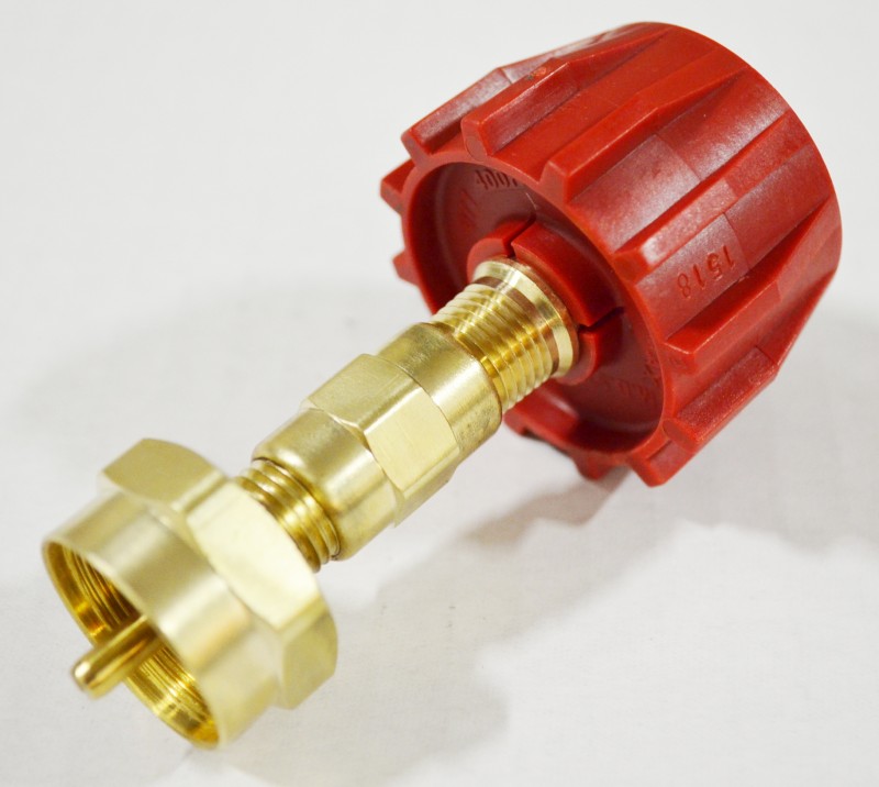 Disposable Cylinder Adapter, Red Acme Tank Fitting x Female #600