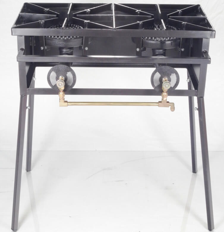 Double Burner Cooker Stand with 8 inch Burners