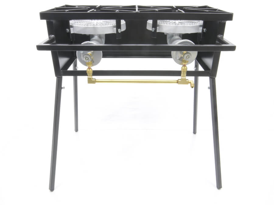 Double Burner Cooker Stand with 10 inch Diameter Burners