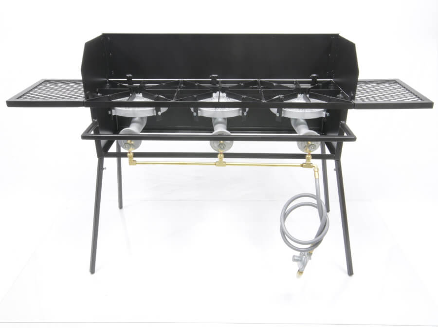 Triple Burner Cooker Stand with  10 inch Burners COMBO