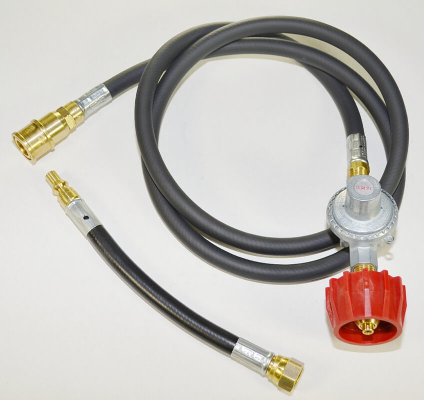10 PSI High Pressure PRESET Regulator10 PSI High Pressure PRESET Regulator  with Optional Red Acme fitting and QDC hose