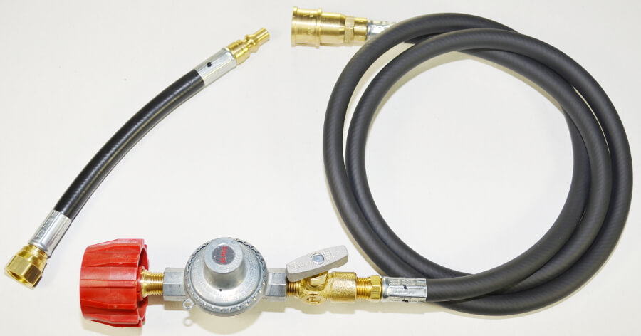 20 PSI High Pressure PRESET Regulator with Needle Valve and Optional Red Acme fitting and QDC hose